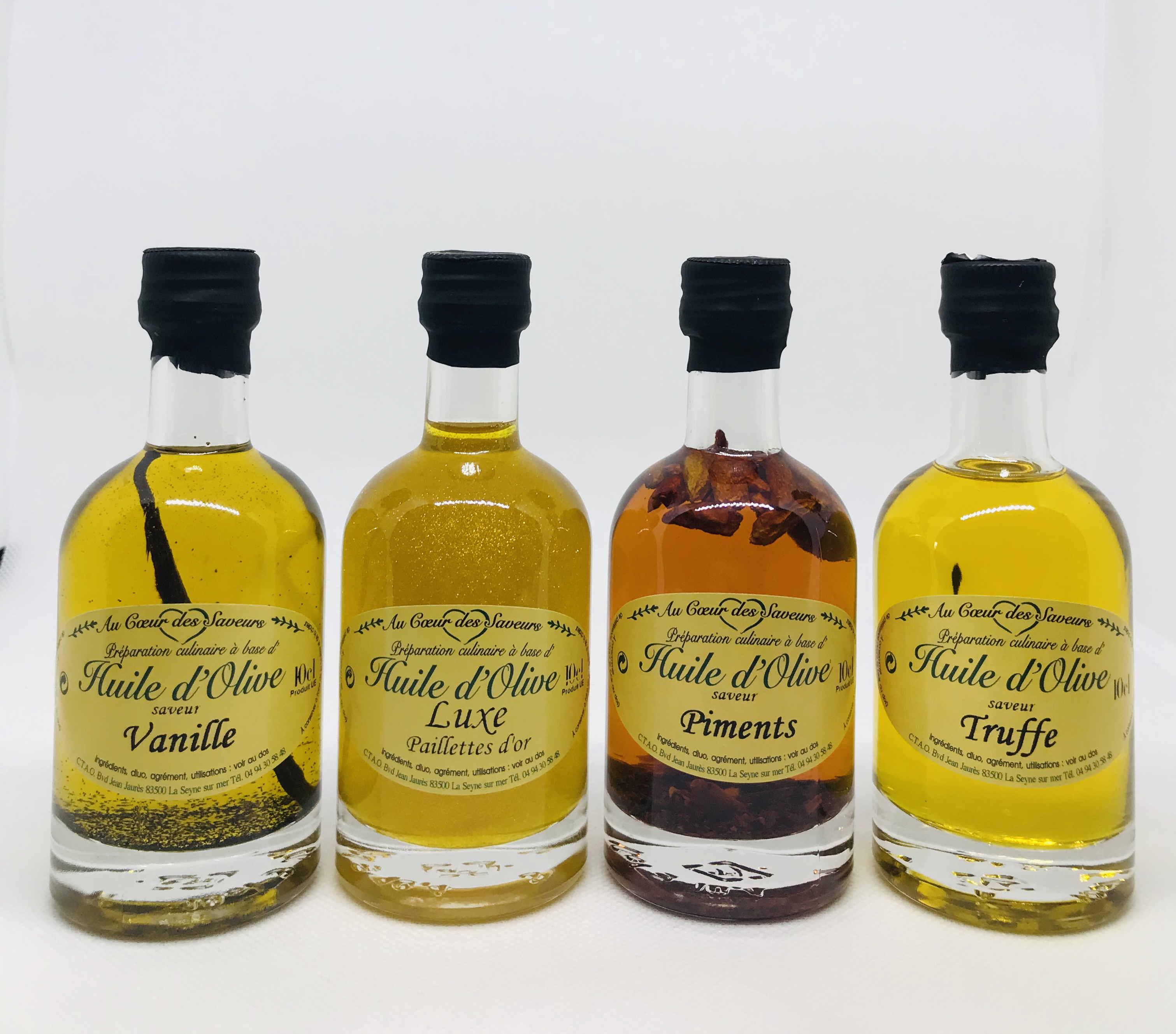 mignonnettes d'huiles d'olive - au coeur des saveurs