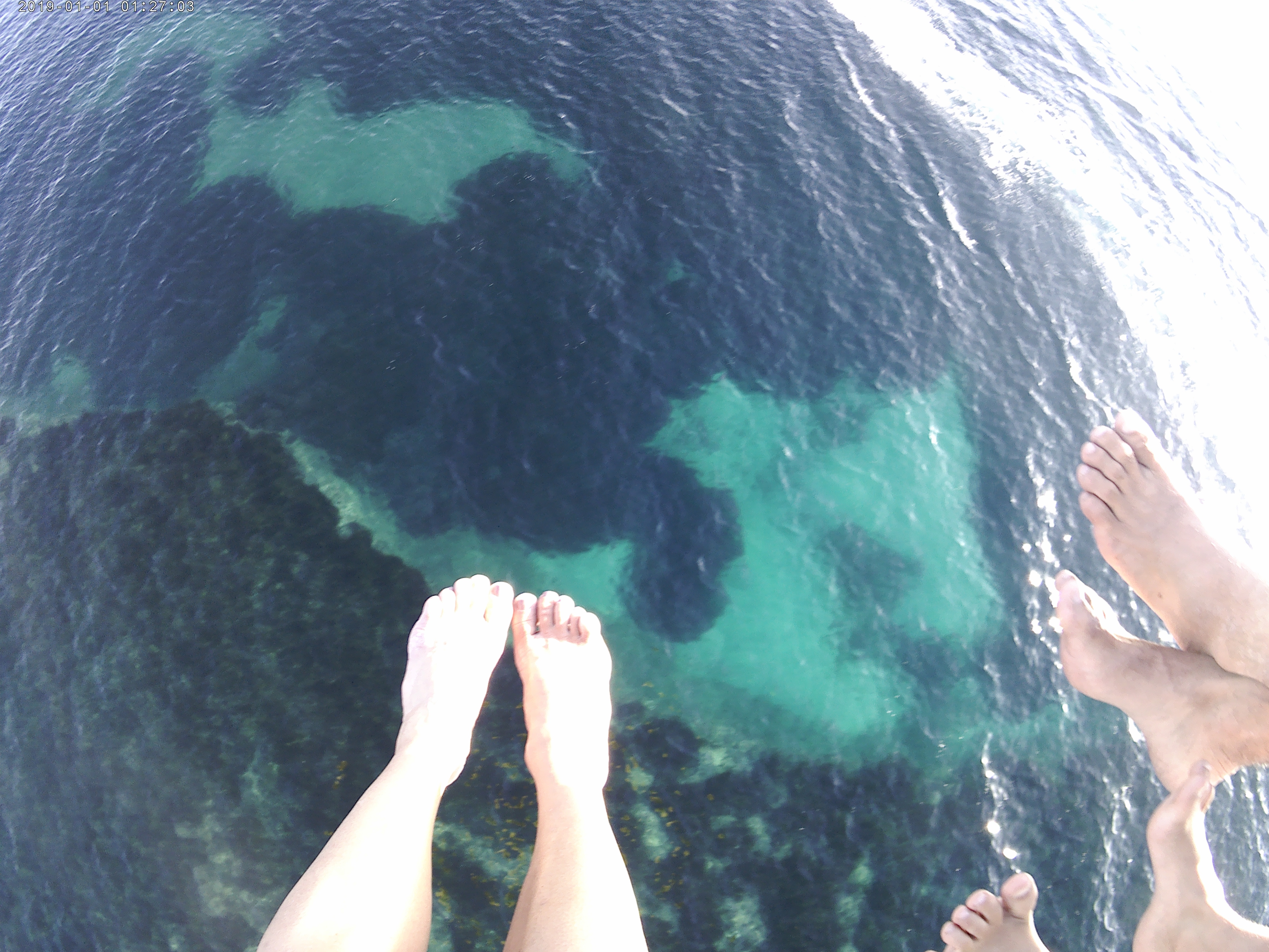 Vue d'en haut en parachute - waky sea