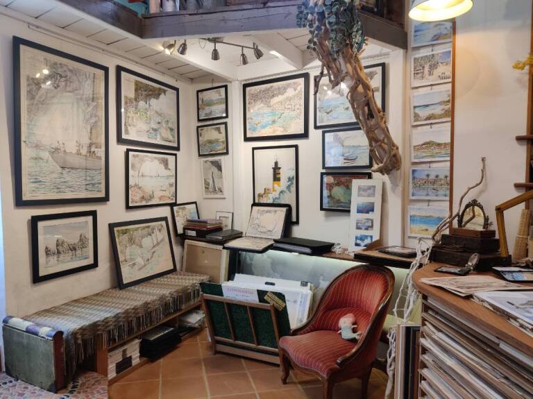 L'Atelier de Sabine Aquarelles sur cartes marines - Sabine Chautard