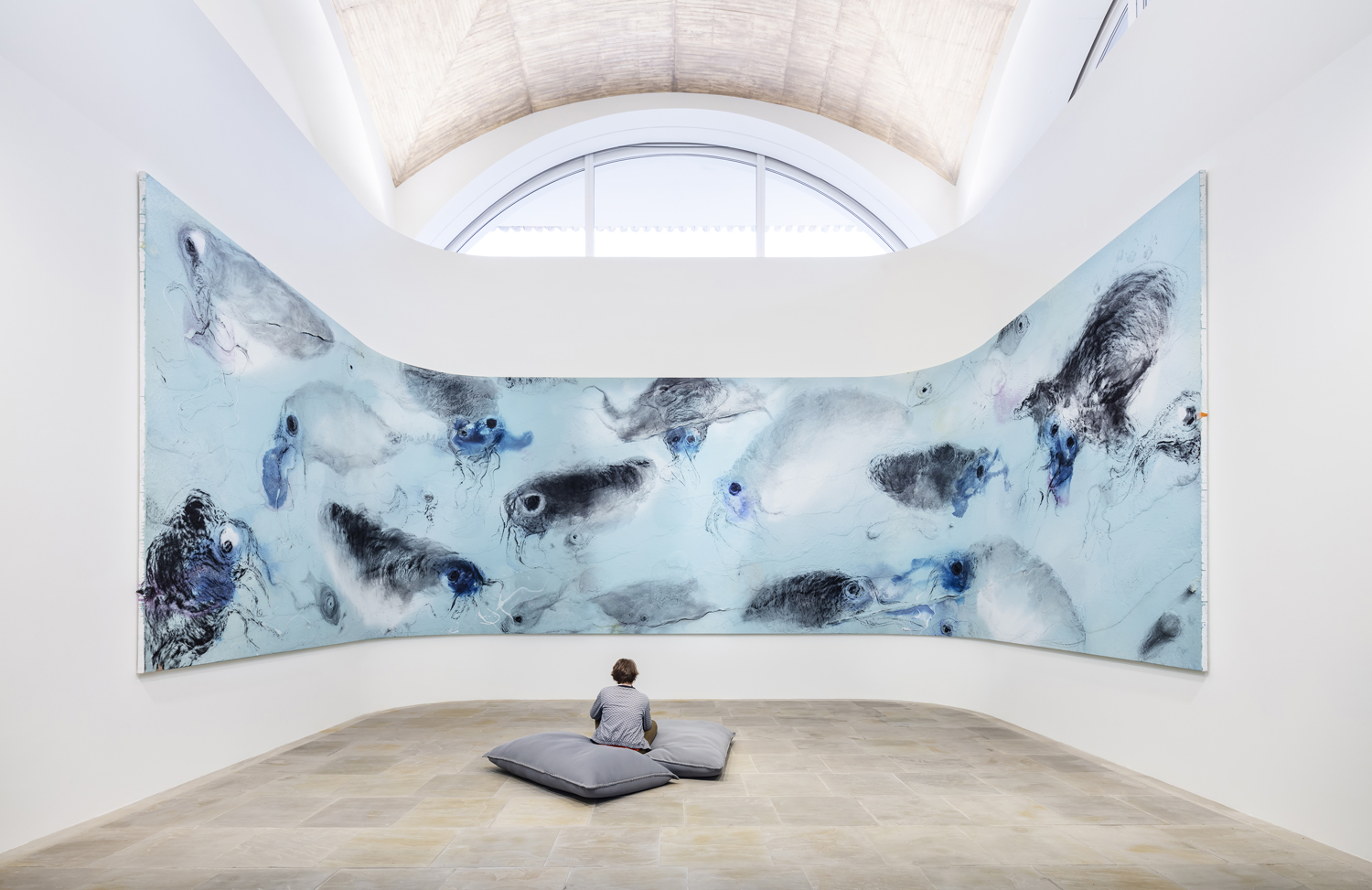 Miquel Barceló, Not Yet Titled, 2018 Techniques mixtes sur toile 15,2 X 3,5 m - © Miquel Barceló - Adagp, Paris, 2024 - Photo : Luc Boegly