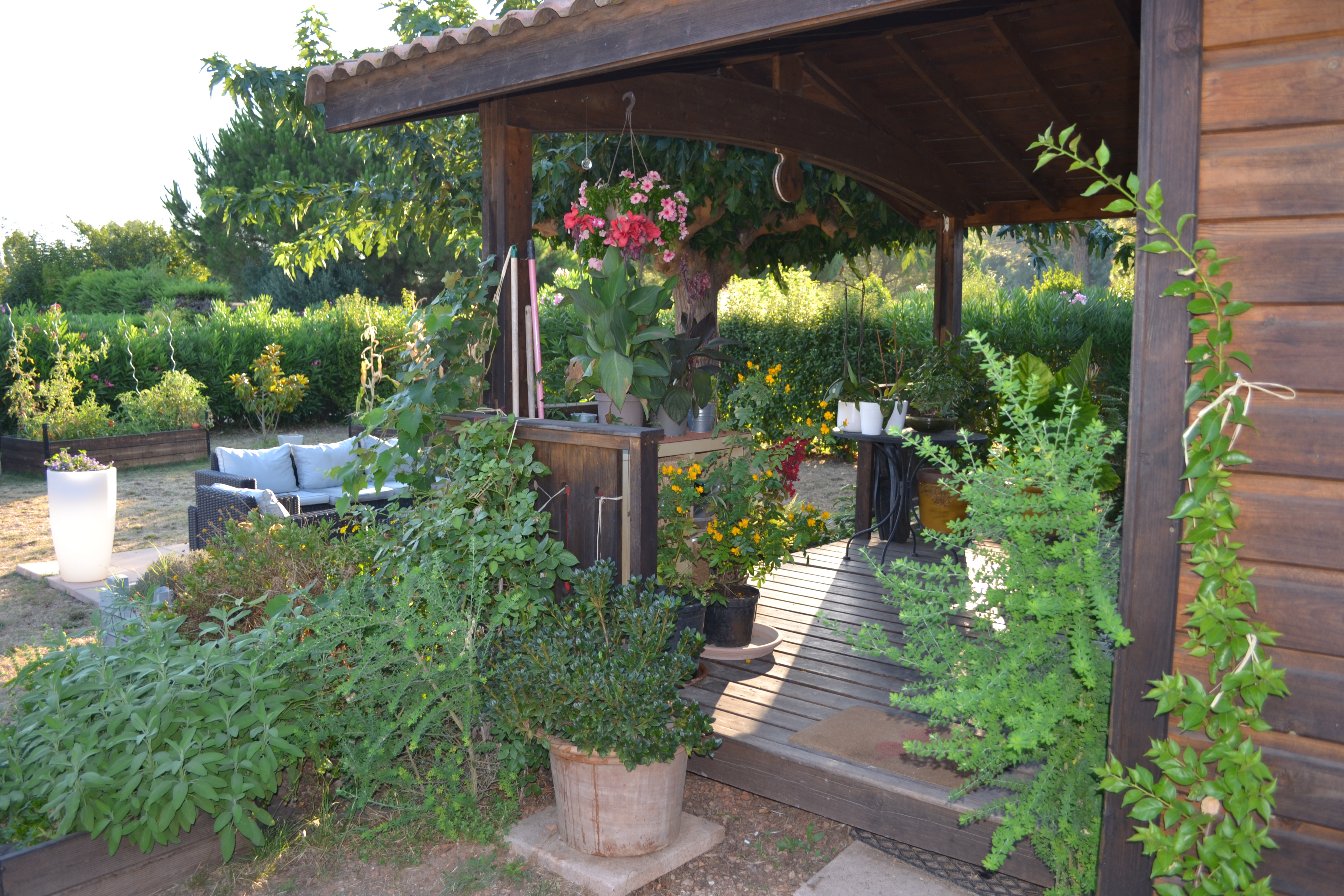 Entrée chalet mimosa - domaine du Tian