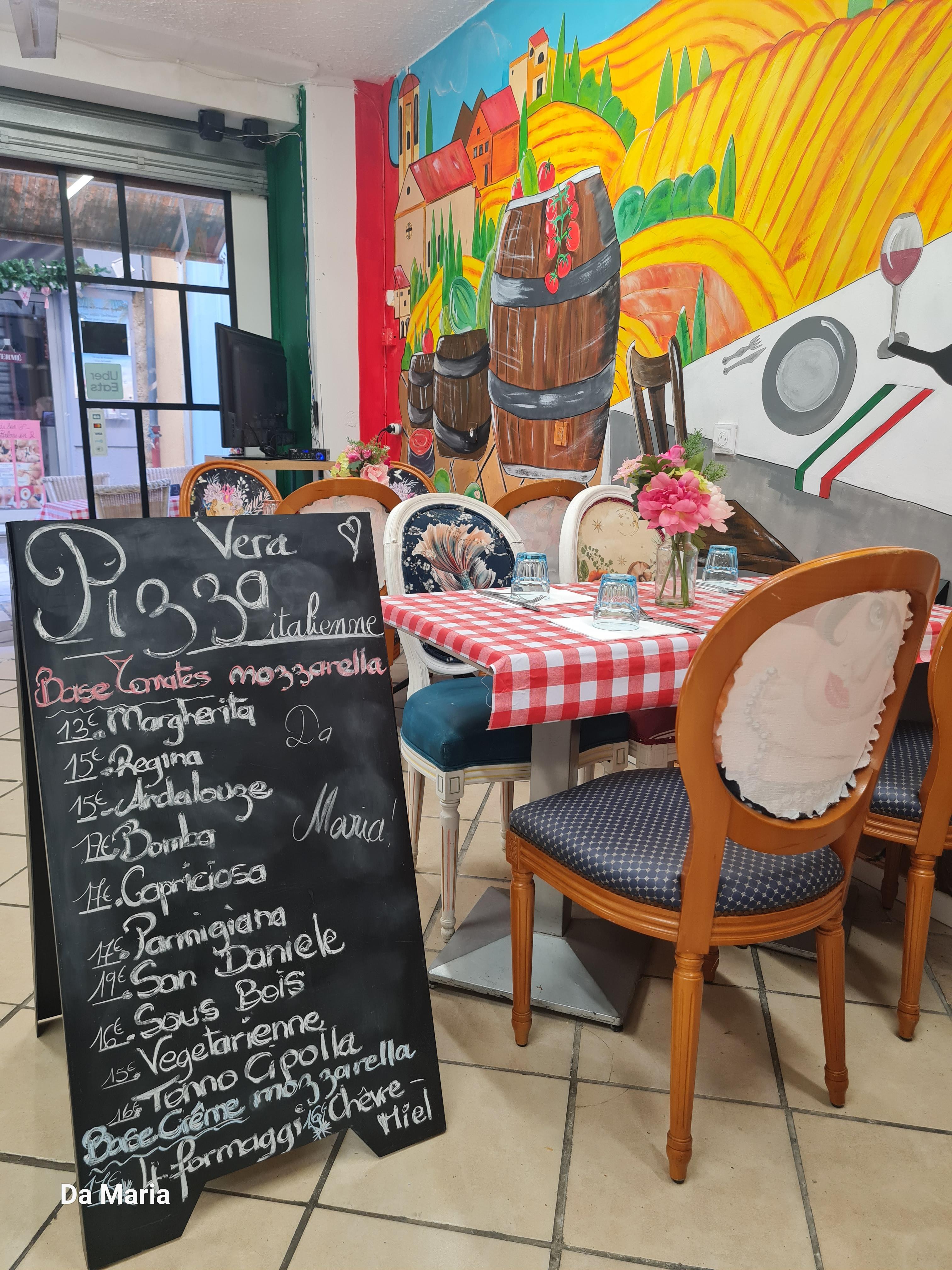 Ardoise pizza - Da Maria