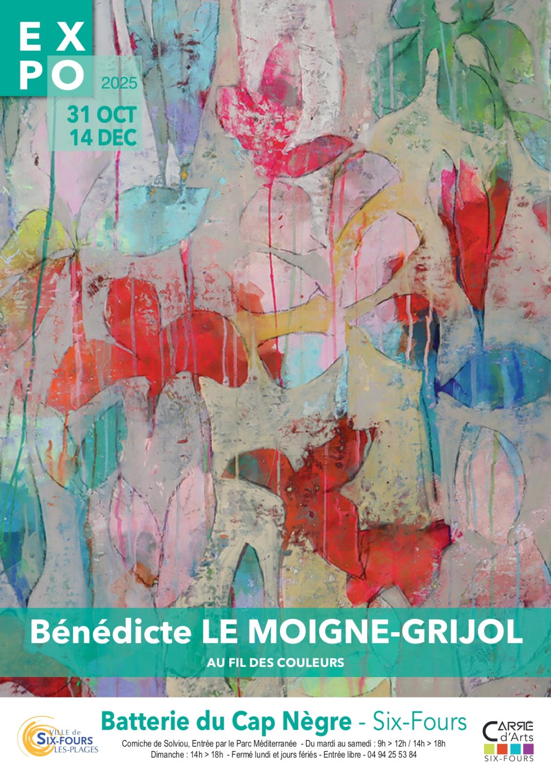 Exposition " Au fil des couleurs" de Bénédicte Le Moigne-Grijol_Six-Fours-les-Plages - DR / Carrée d'Art