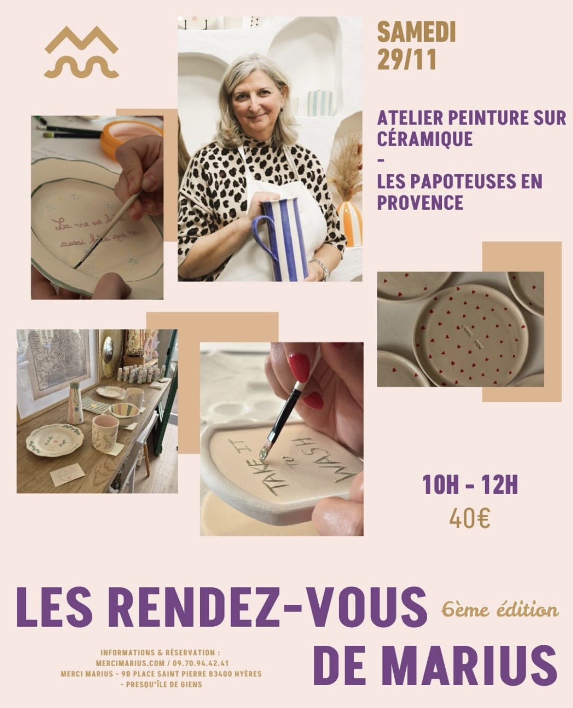 Les rendez-vous de Marius - Atelier peinture sur céramique_Hyères - @MerciMarius Les Papoteuse