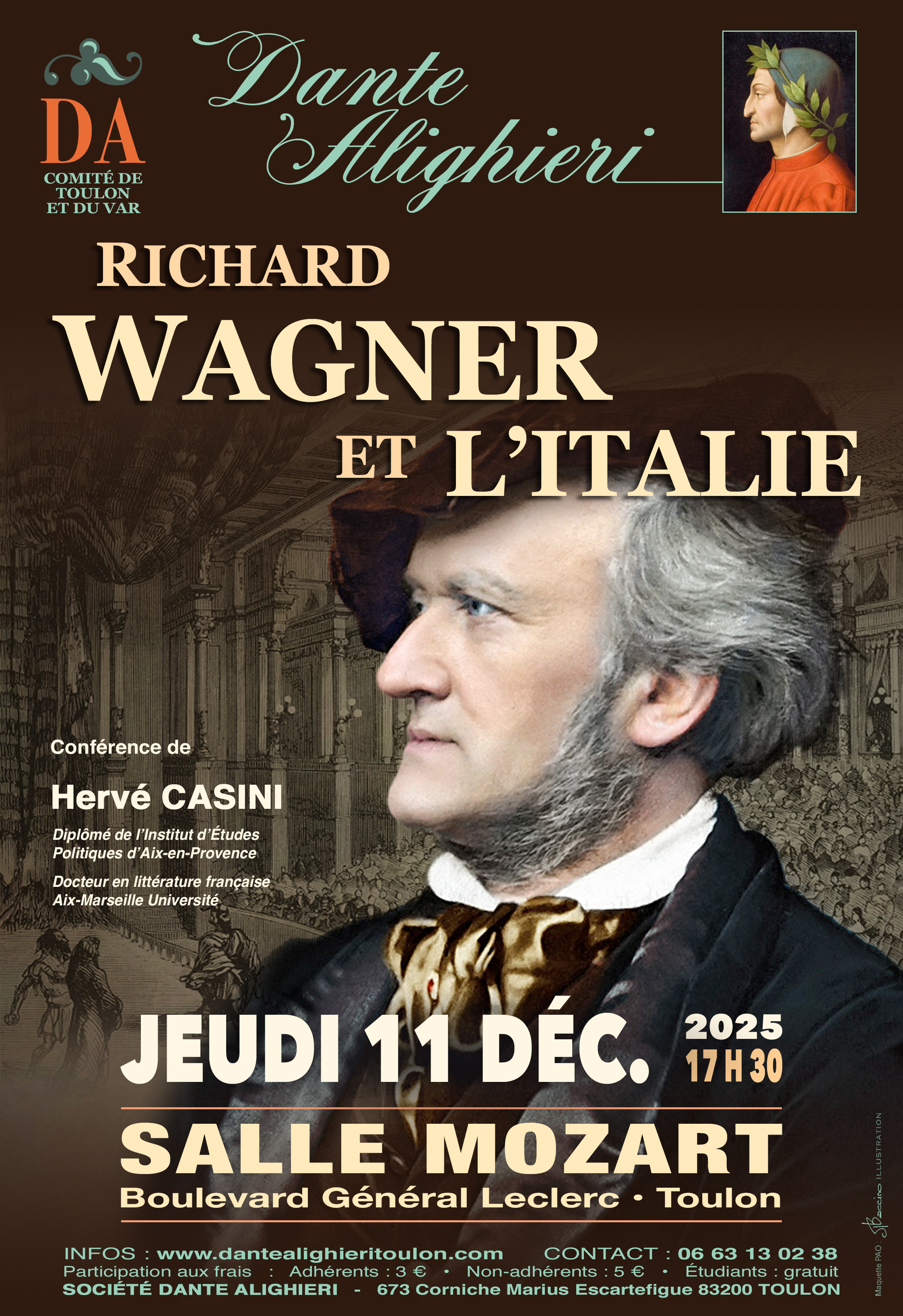 Conférence - Richard Wagner et l'Italie_Toulon - DR / Dante Alighieri