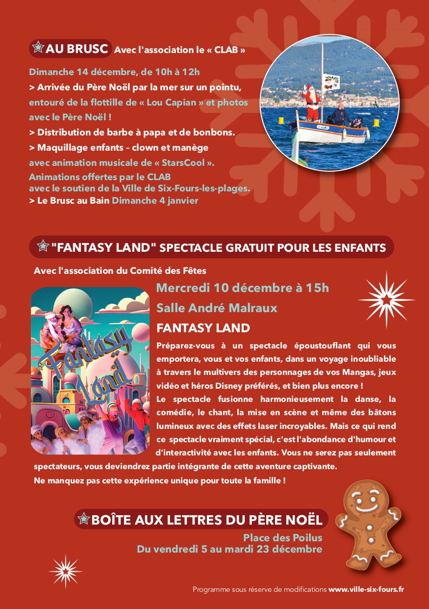 Arrivée du Père Noel au Brusc_Six-Fours-les-Plages - DR / Mairie de SF