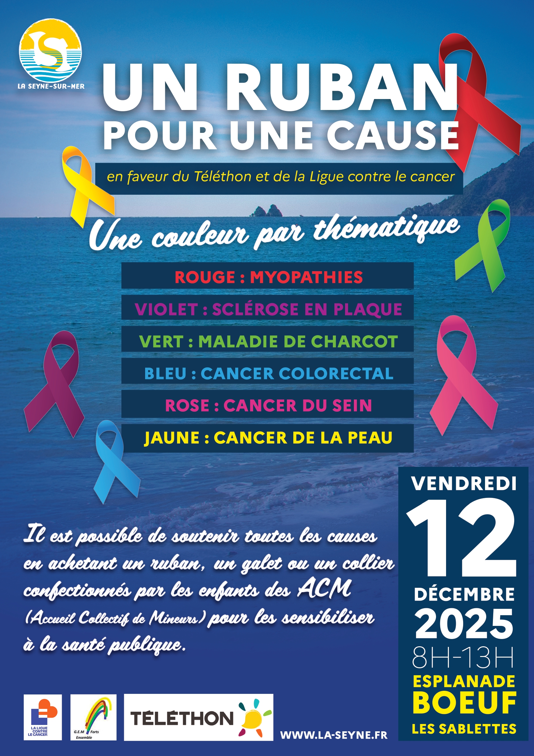 Téléthon - "Un ruban pour une cause"_La Seyne-sur-Mer - DR / Mairie de La Seyne sur Mer