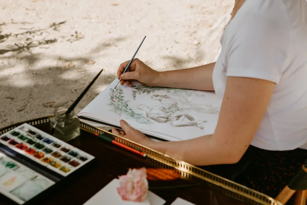 Atelier - Peinture sur la Presqu'île de Giens_Hyères - Elisa GRILLI