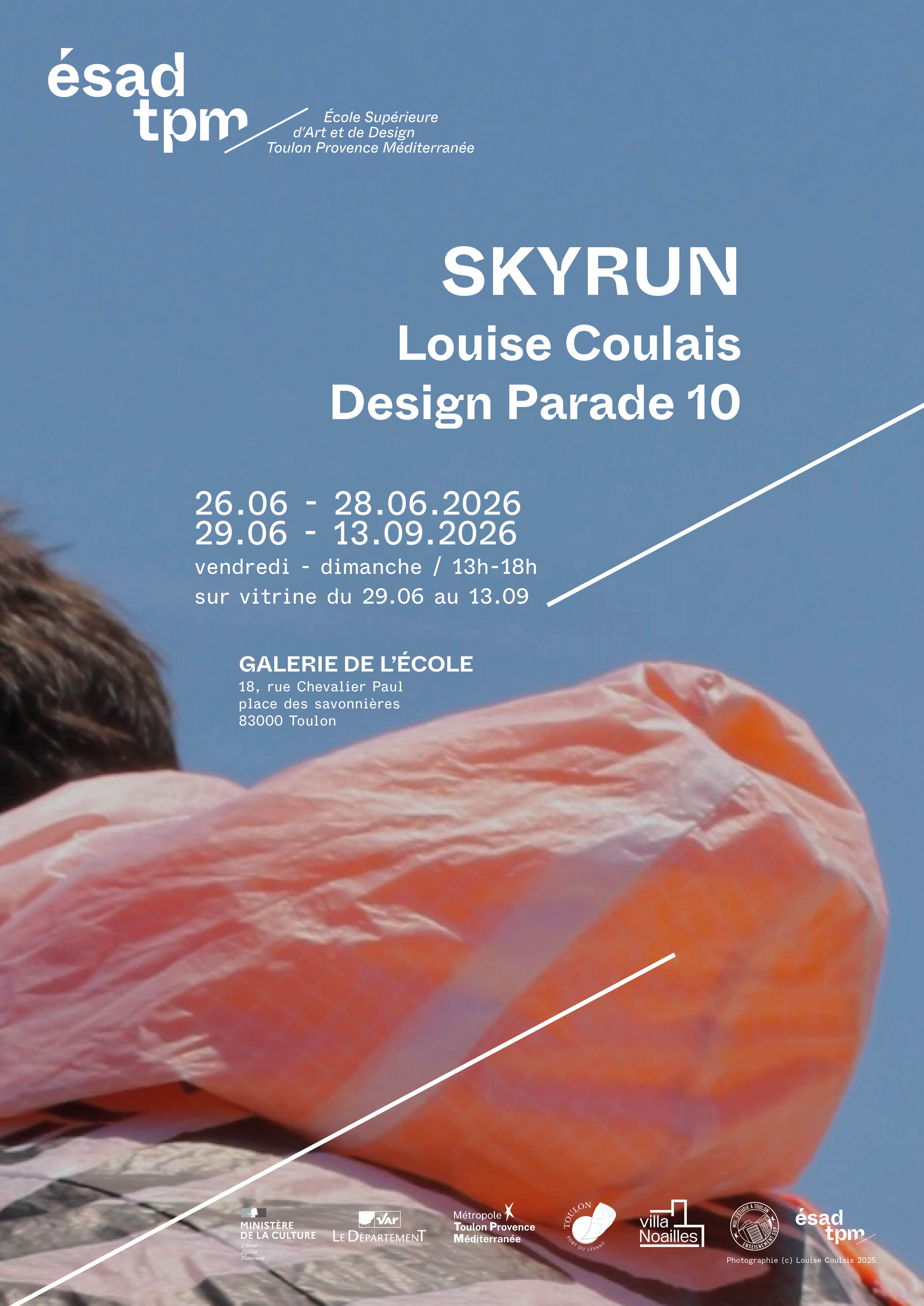 Sky run - Louise Coulais  - design parade 10 - esadtpm - la galerie de l'école - 2026 - DR / ESADTPM