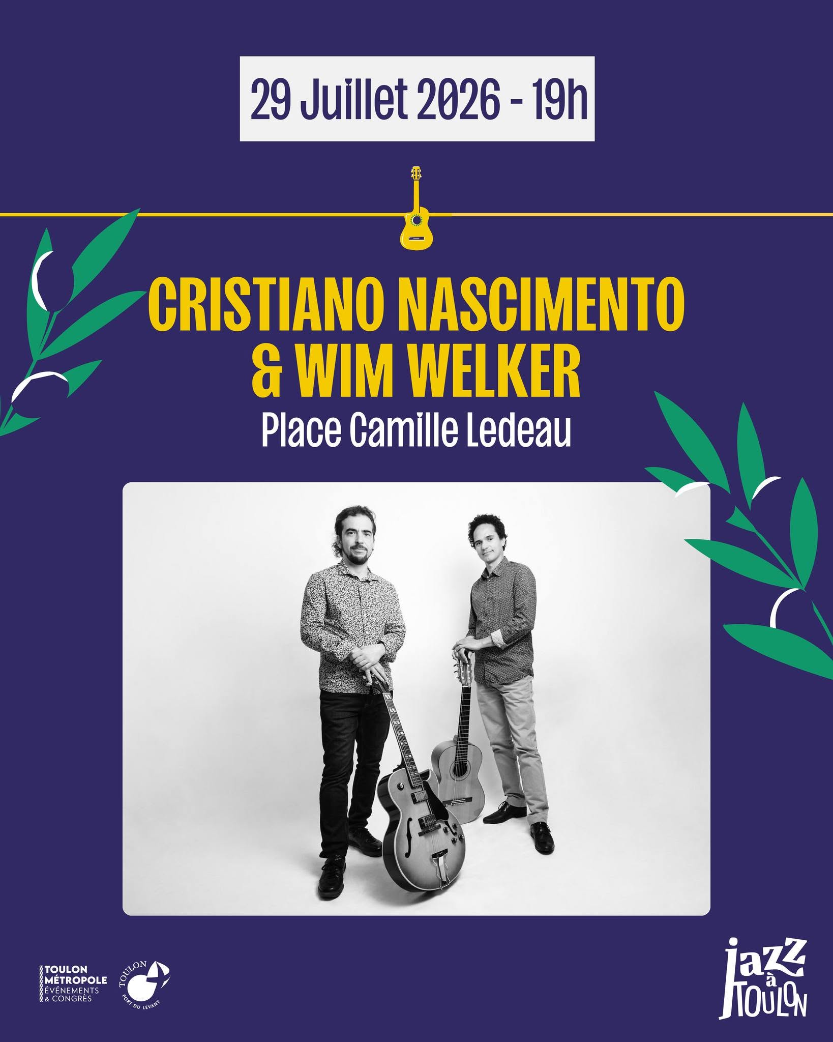Concert - Cristiano Nascimento & Wim Welker - Le "Off" Jazz à Toulon 2026_Toulon - DR / Toulon Métropole Évènements et Congrès