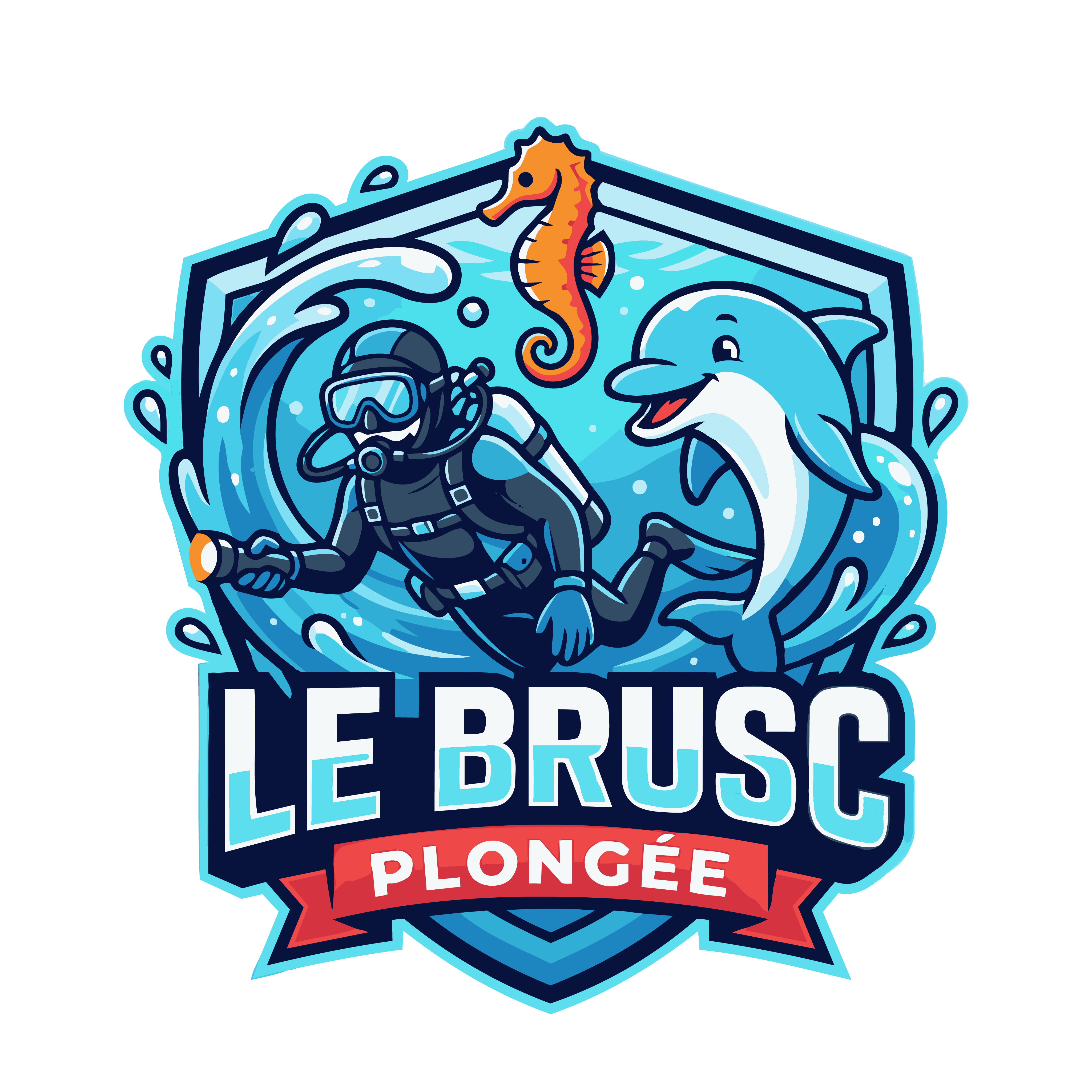 logo tee-shirt - Le Brusc Plongée