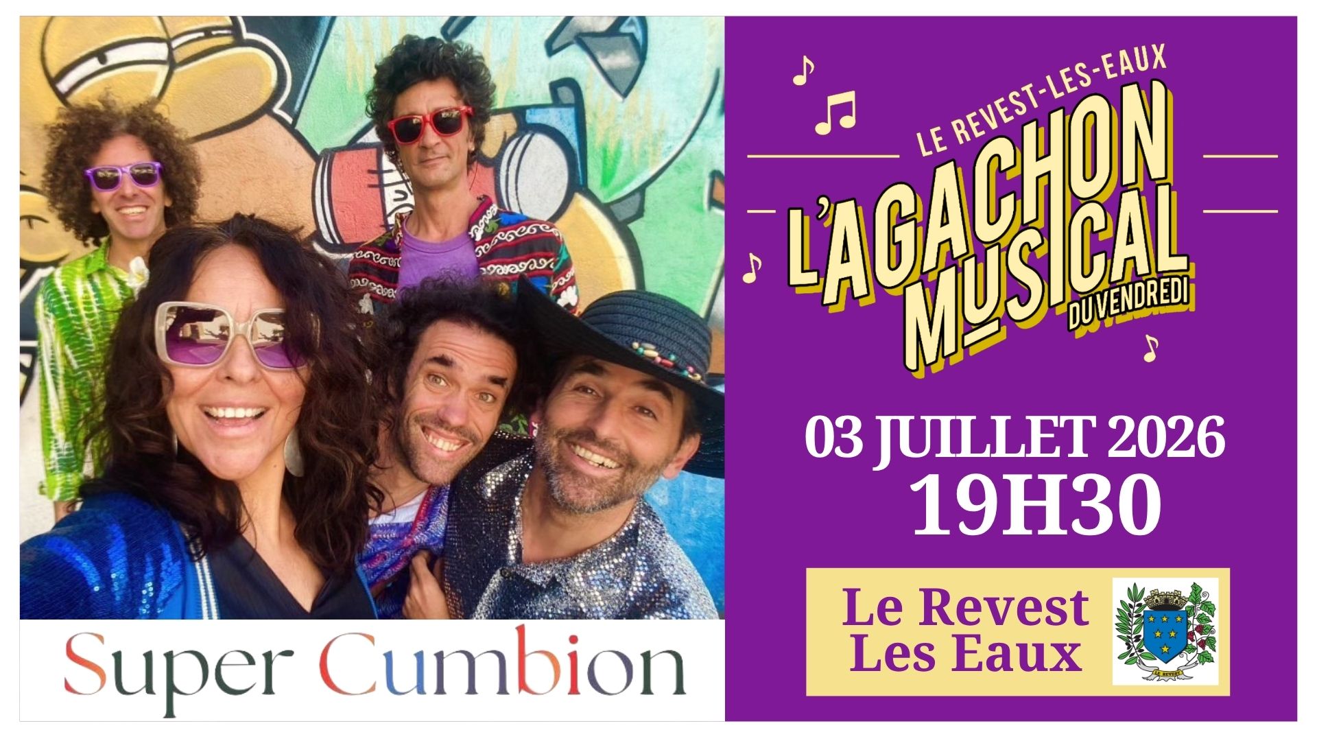 Concert - Super Cumbion - L'Agachon musical du vendredi_Le Revest-les-Eaux - DR / Ville du Revest les Eaux