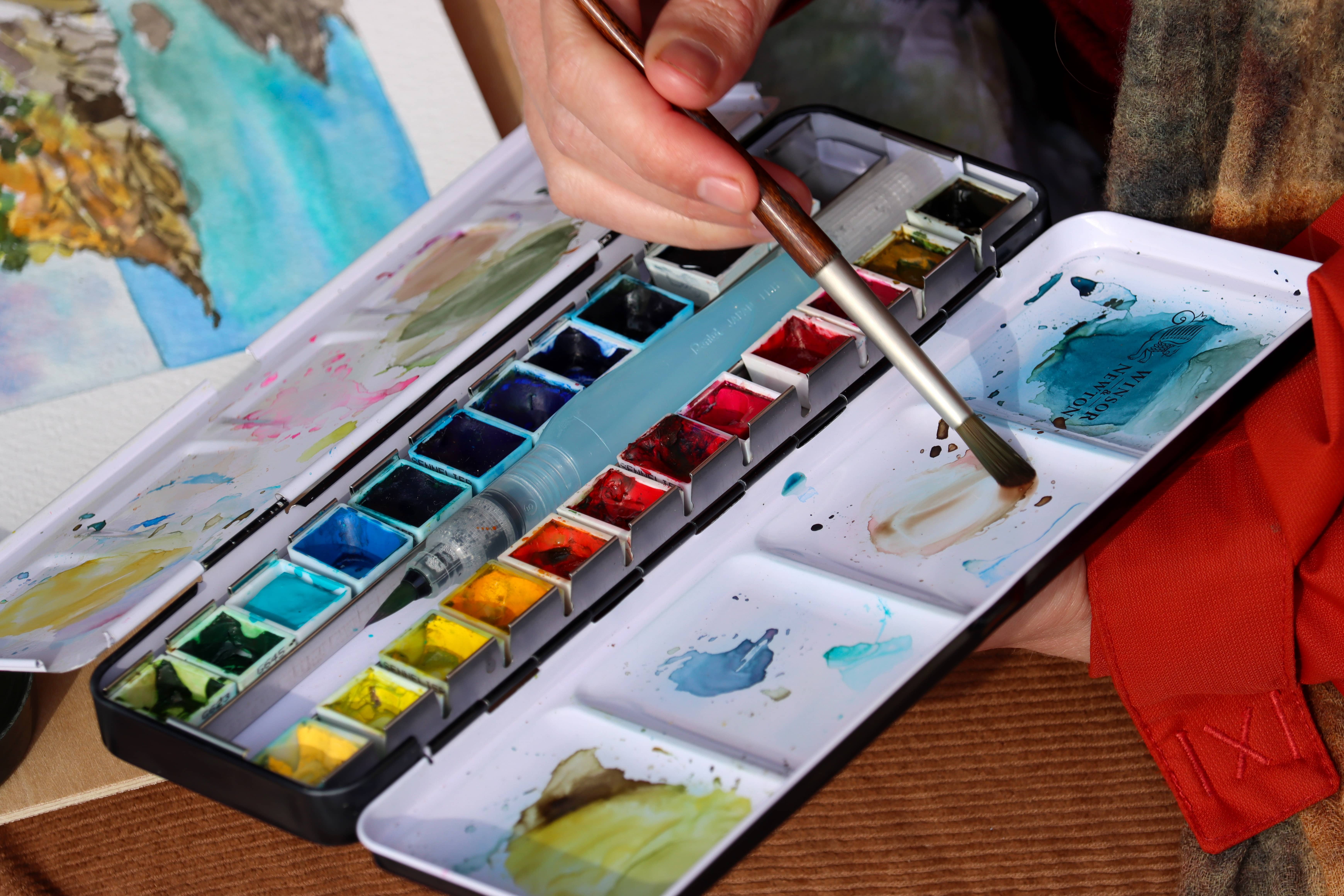 Carnet de voyage à l'aquarelle au Musée du Niel_Hyères - claire-feuardant