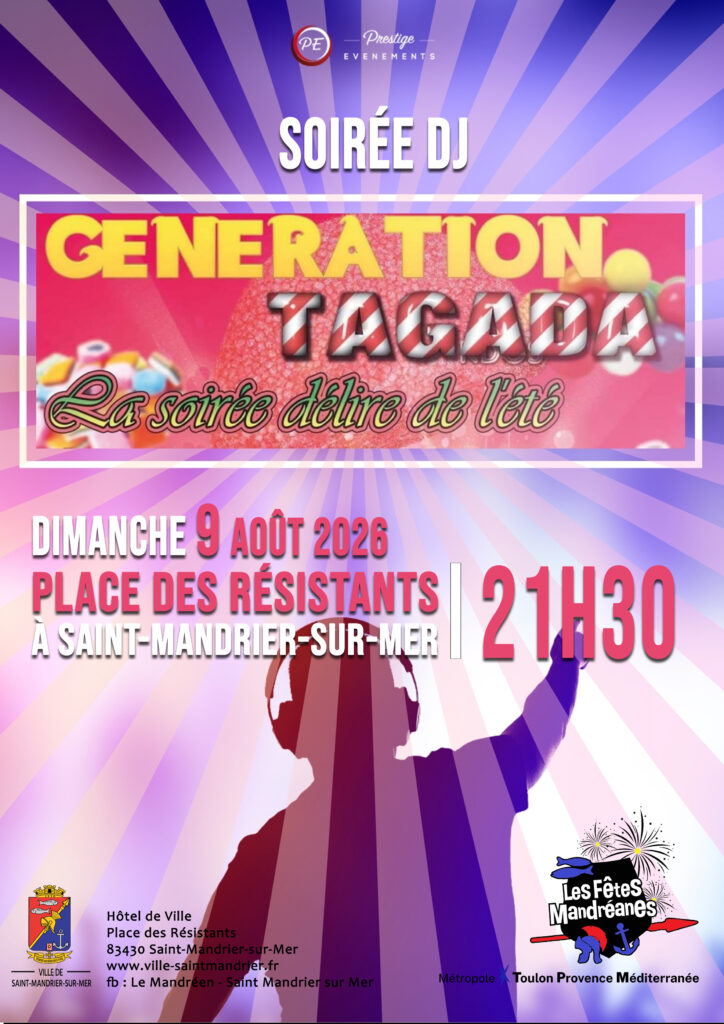Soirée avec Dj : Génération Tagada_Saint-Mandrier-sur-Mer - DR / mairie de Saint-Mandrier