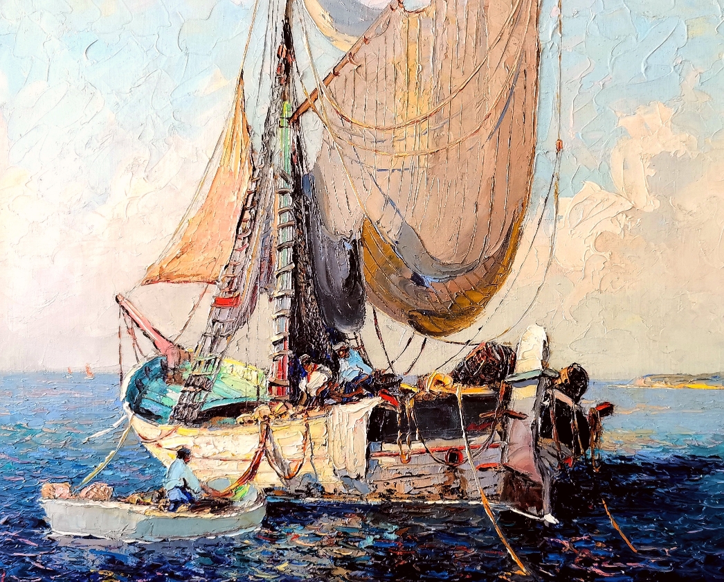 Les Tartanes à Saint Tropez - Galerie Inna Khimich