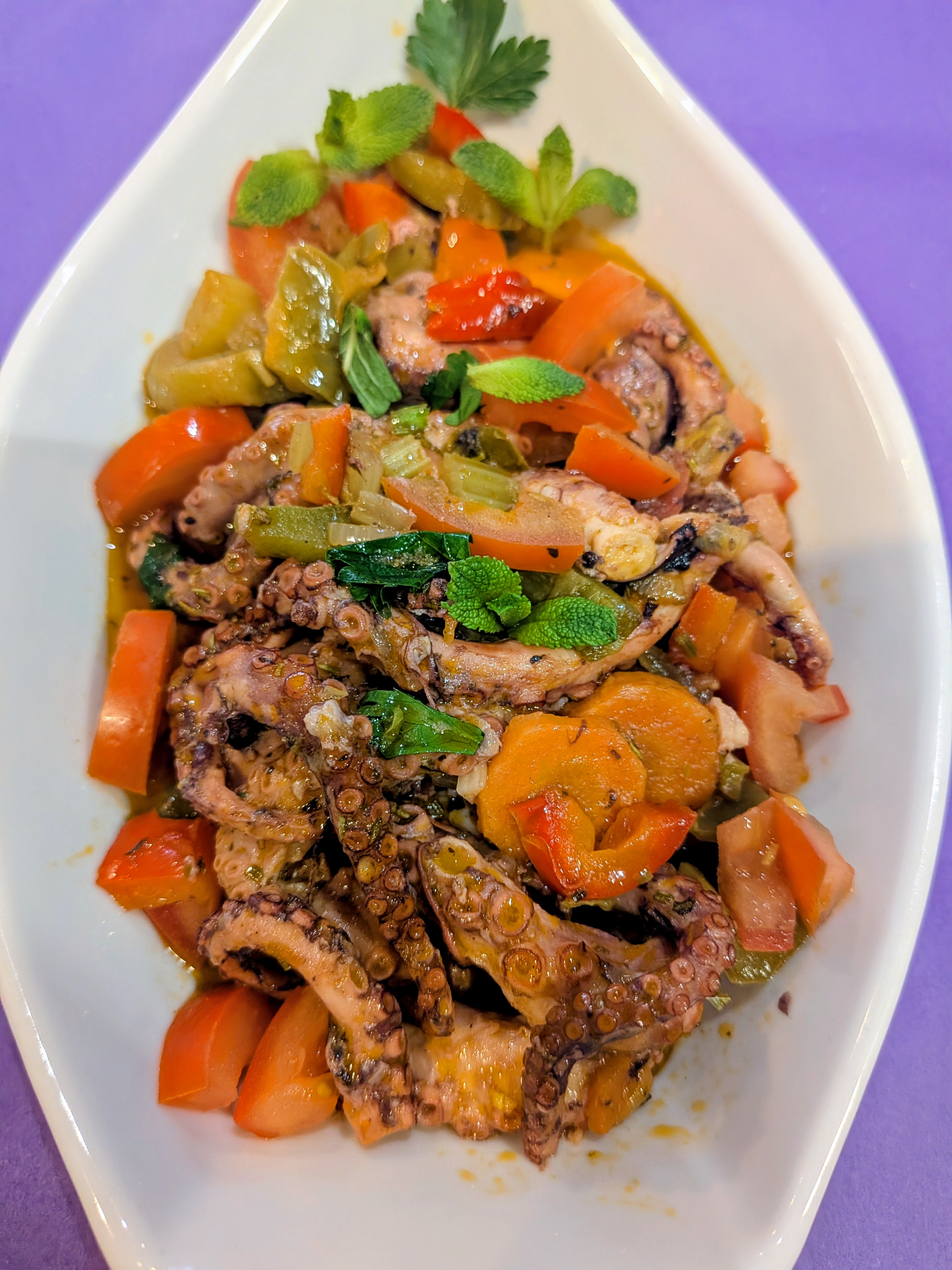 Salade de poulpes - Mariné & mijoté