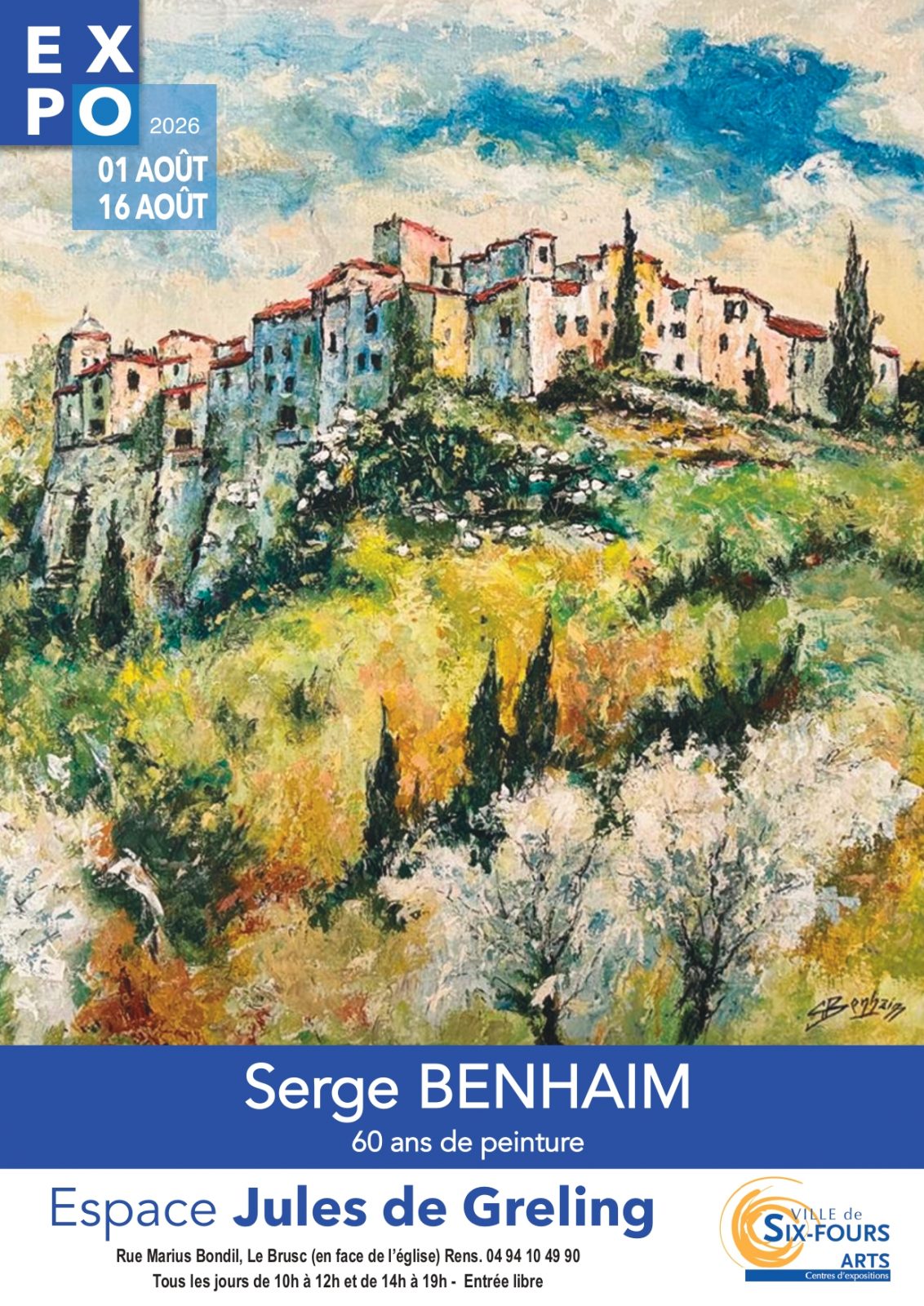 Exposition "60 ans de peinture" de Serge Benhaim_Six-Fours-les-Plages - DR / Mairie de Six-Fours