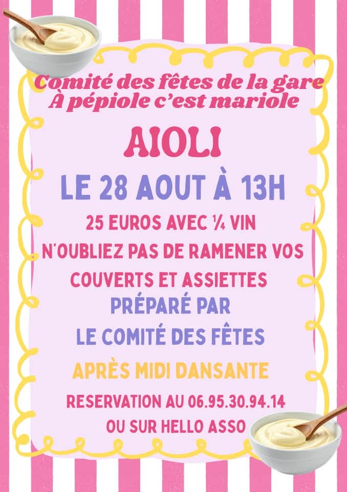 Aioli - Comité des Fêtes de la Gare_Ollioules - Comité des Fêtes de la Gare_Ollioules