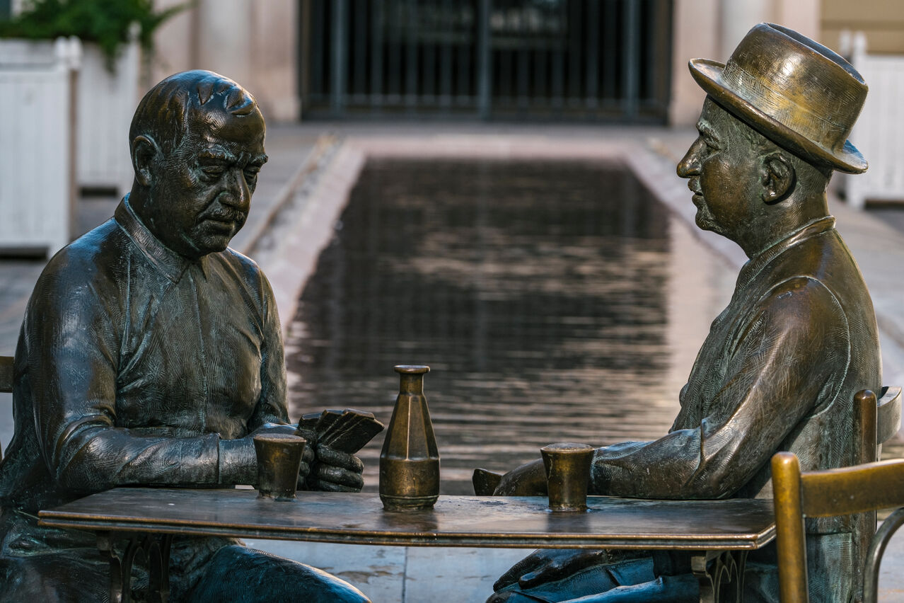 Sculpture Partie de Cartes - Laurent Parienti