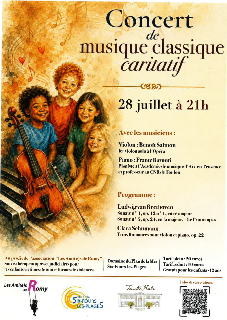 Concert musique classique caritatif_Six-Fours-les-Plages - Les Amies de Romy