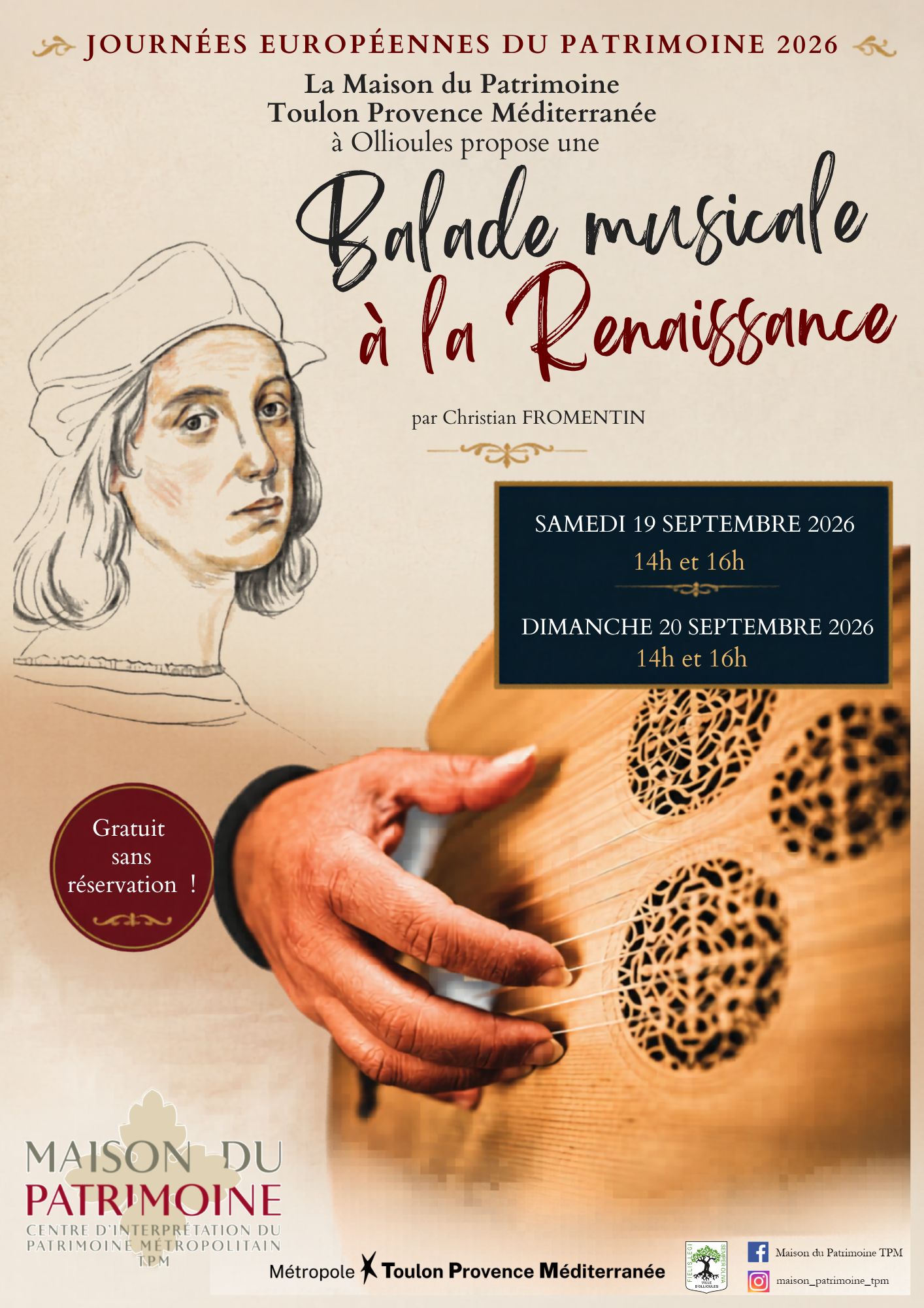 Balade musicale à la Renaissance par Christian Fromentin dans le cadre des Journées Européennes du Patrimoine - DR Maison du Patrimoine