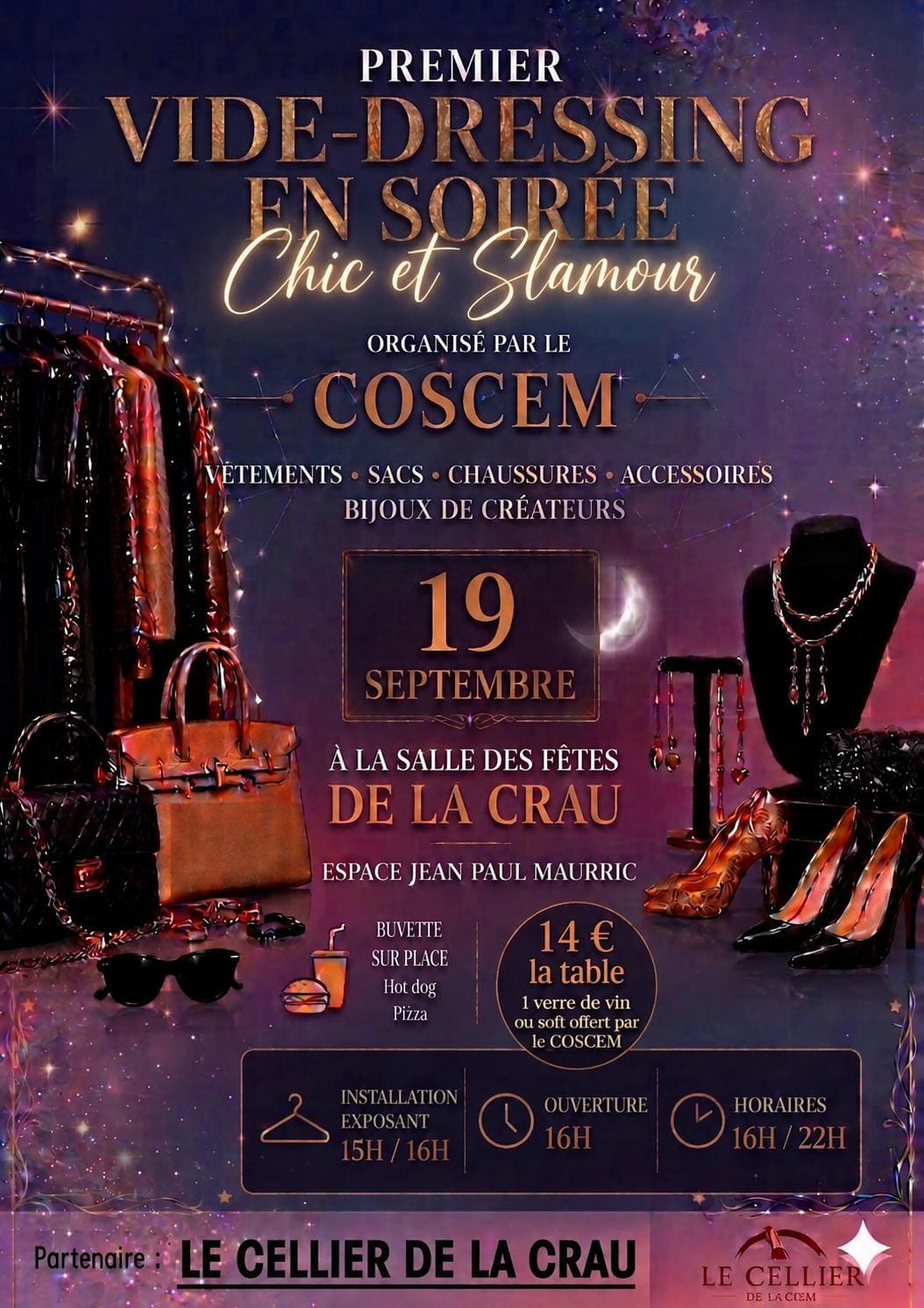Vide-dressing en soirée "Chic et Glamour"_La Crau - ville de la crau