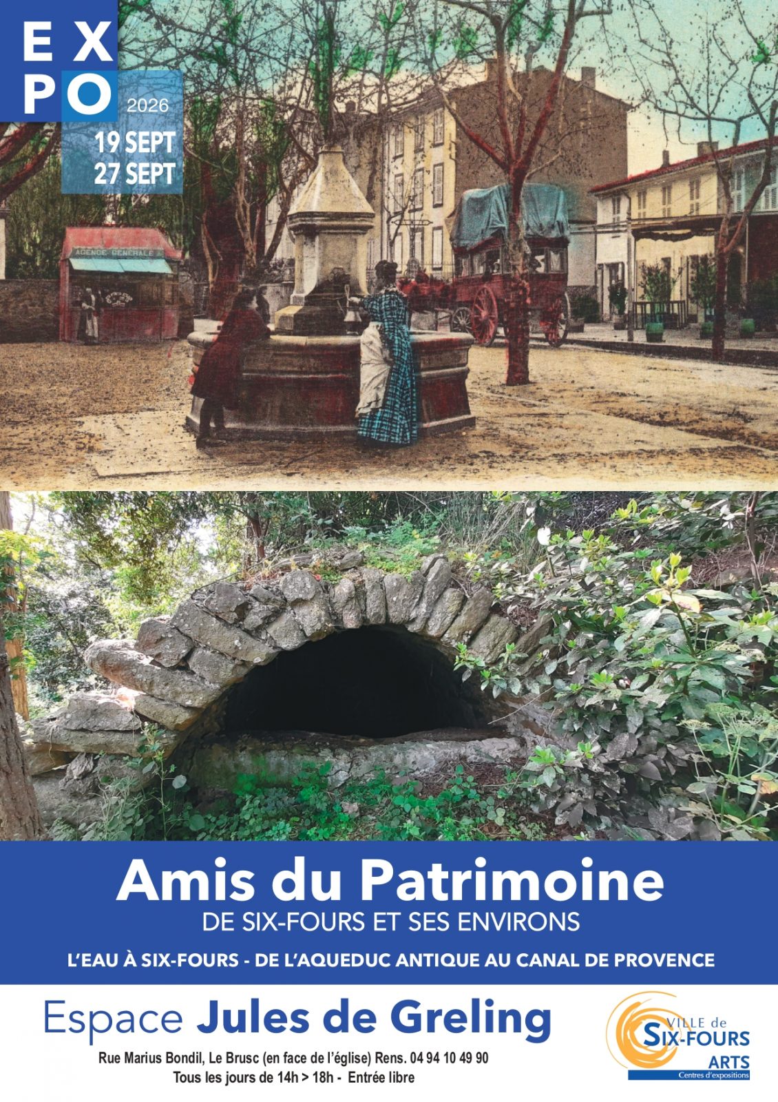Exposition "L'eau à Six-Fours, de l'aqueduc antique au canal de Provence" de Amis du Patrimoine de Six-Fours_Six-Fours-les-Plages - Carré d'Arts