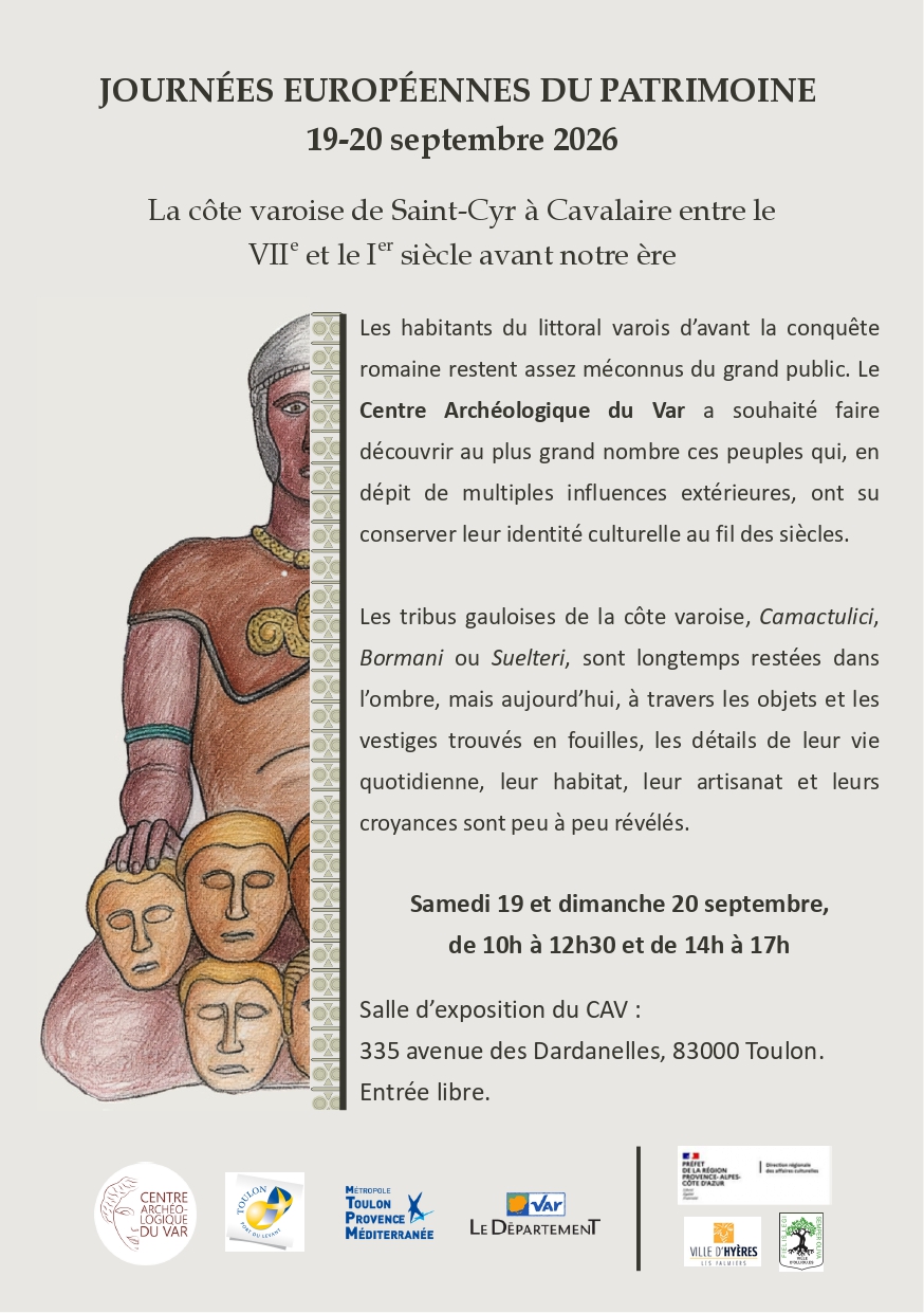 Flyer Gaulois du littoral JEP2026.pdf (A5) (1)_page-0001 - DR / Centre Archéologique du Var