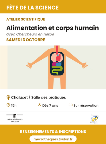 Jeune public - Atelier scientifique "Alimentation et corps humain"_Toulon - DR / Médiathèques de Toulon