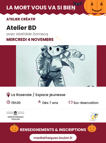 Jeune public - Atelier BD avec Mathilde Domecq_Toulon - DR / Médiathèques de Toulon