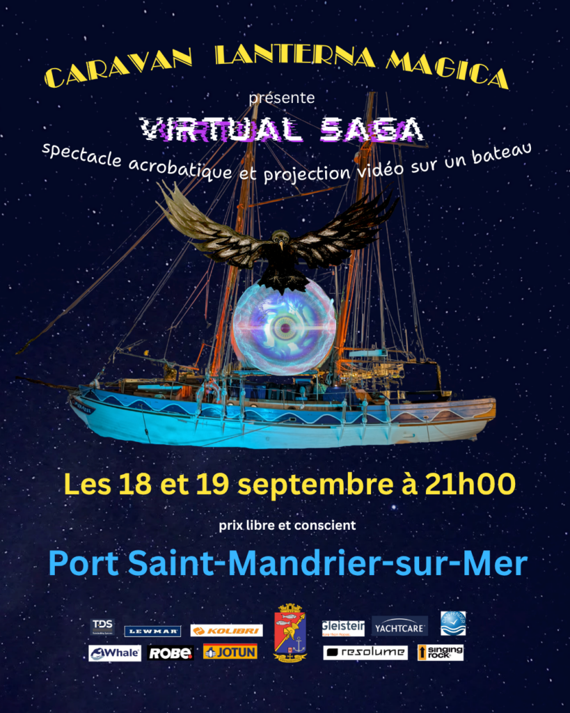 "Virtual Saga" : Spectacle acrobatique et projection video sur un bateau_Saint-Mandrier-sur-Mer - DR / Mairie de Saint-Mandrier