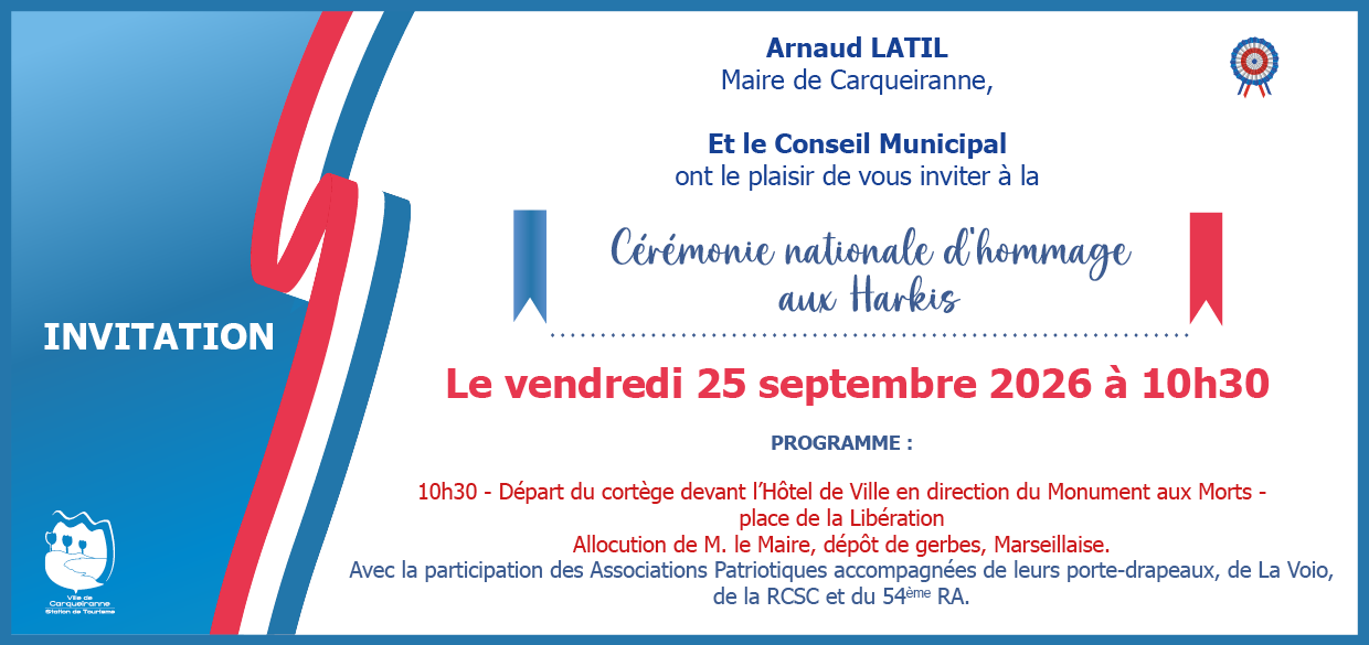 Cérémonie commémorative nationale d'hommage aux Harkis_Carqueiranne - DR - Mairie de Carqueiranne