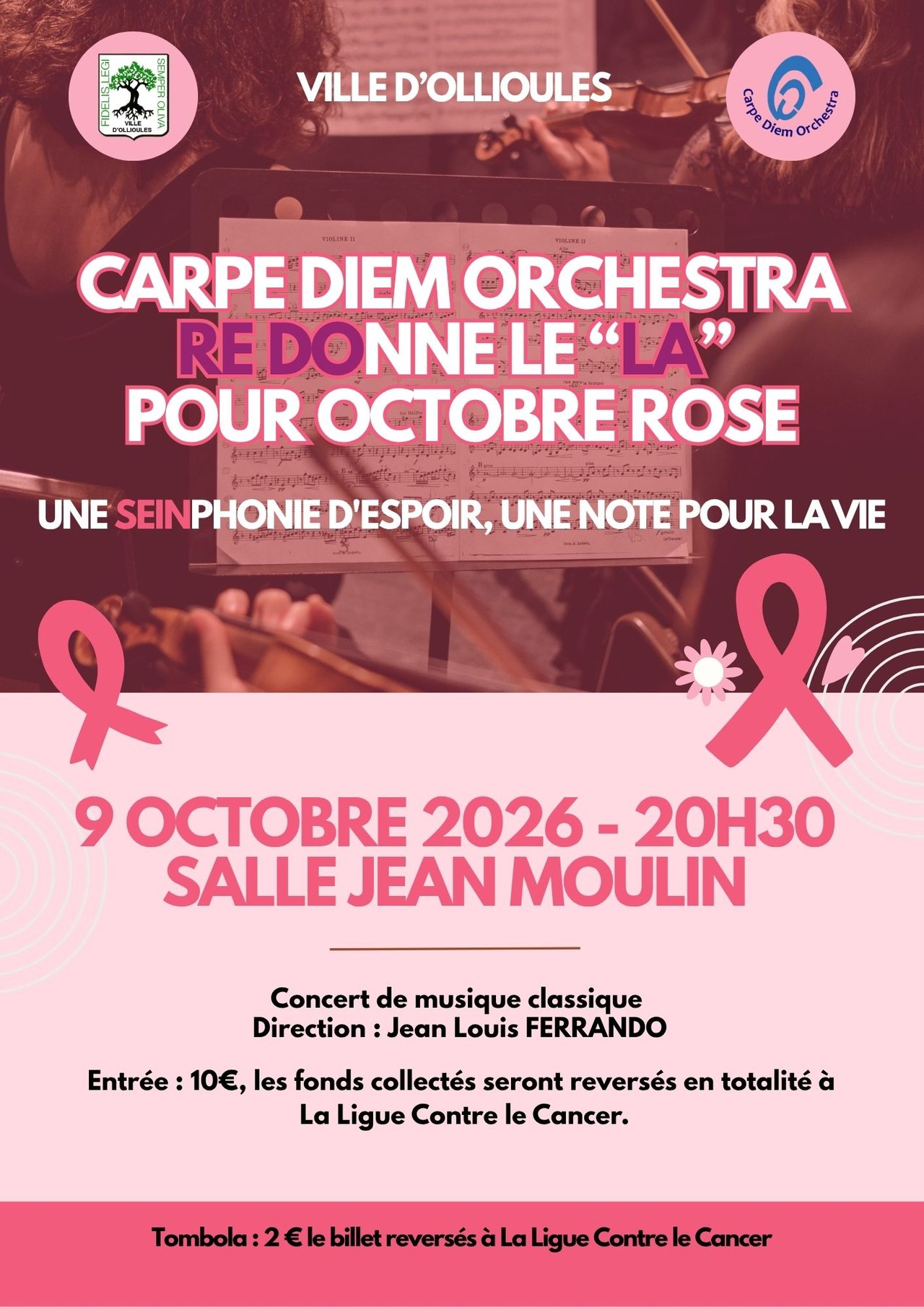 Carpe Diem Orchestra donne le "la" pour Octobre Rose_Ollioules - Carpe Diem Orchestra