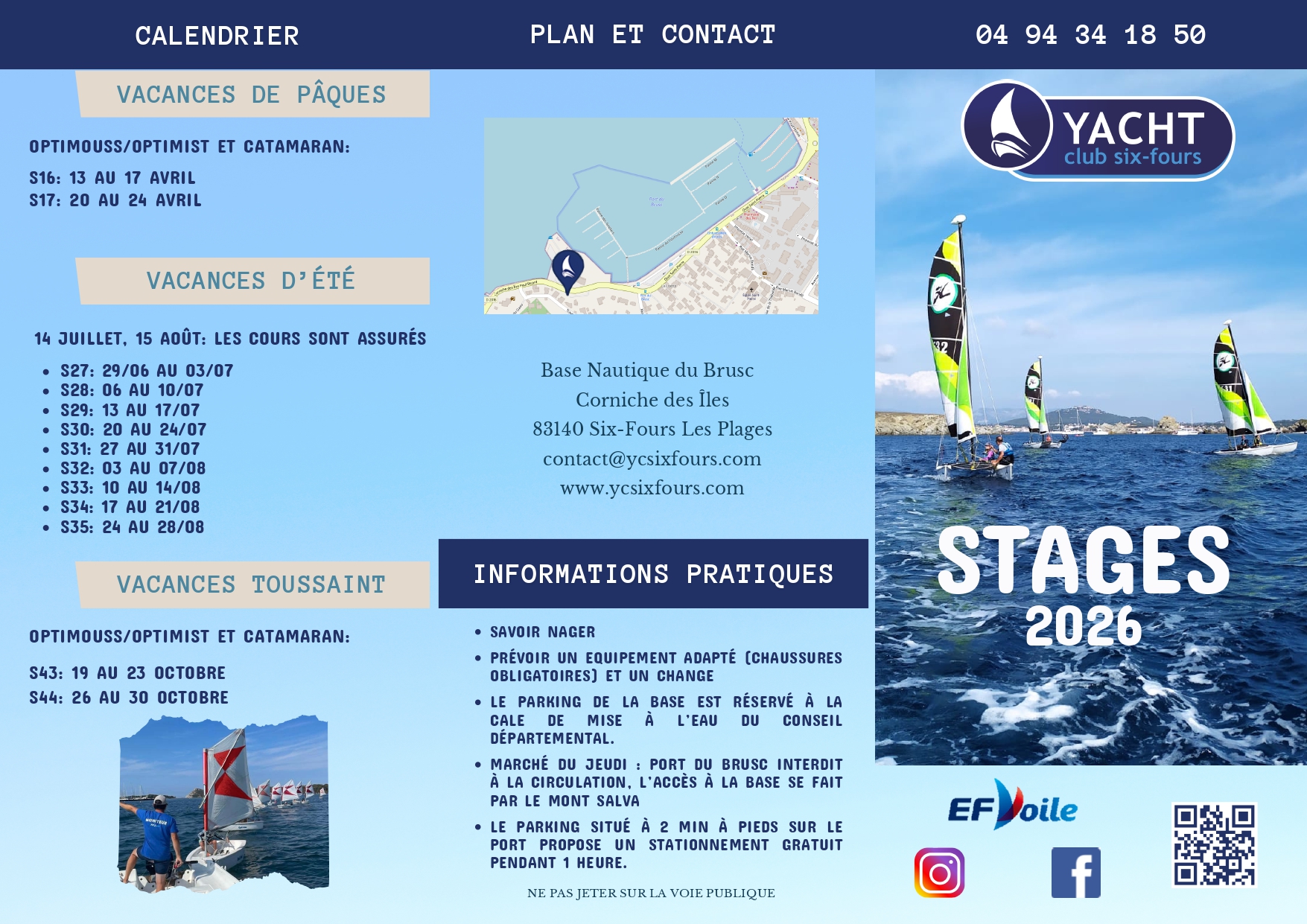 Stages nautiques - Yacht Club Six Fours_Six-Fours-les-Plages - DR yacht club Six Fours